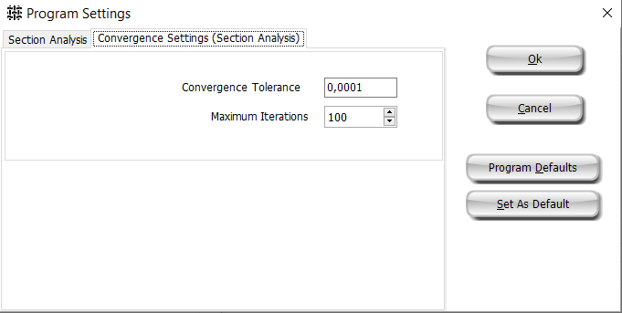 Program Settings
