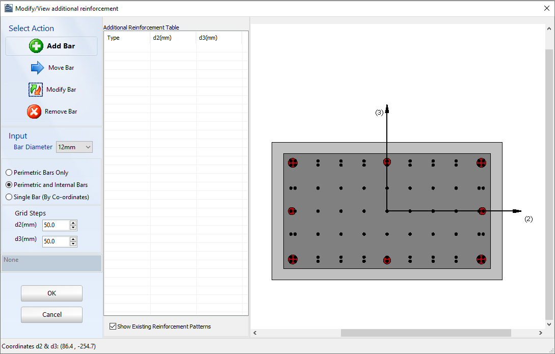 Define Additional Rebars