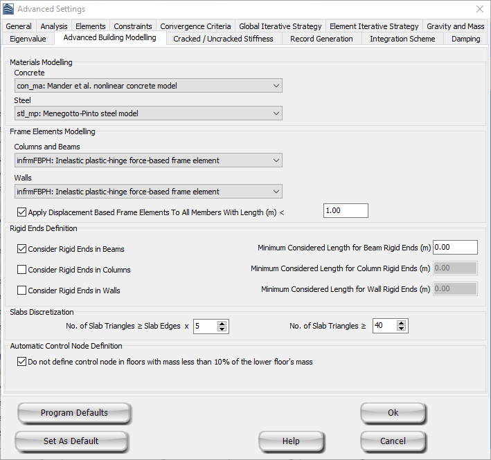Advanced Settings